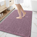 OLANLY Large Bathroom Rugs 59x35, Extra Soft Absorbent Chenille Bath Rugs, Rubber Backing Quick Dry, Machine Washable Bath Mats for Bathroom Floor, Tub and Shower, Home Decor Accessories, Deep Plum