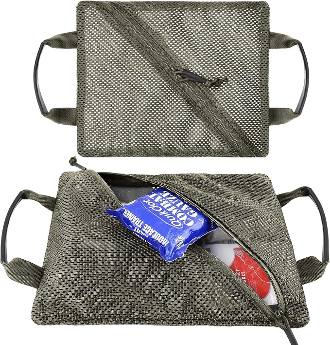 PETAC GEAR Tactical Storage Mesh Pouch Set,Insert Modular Utility Admin Pockets,Travel Organizer EDC Bag
