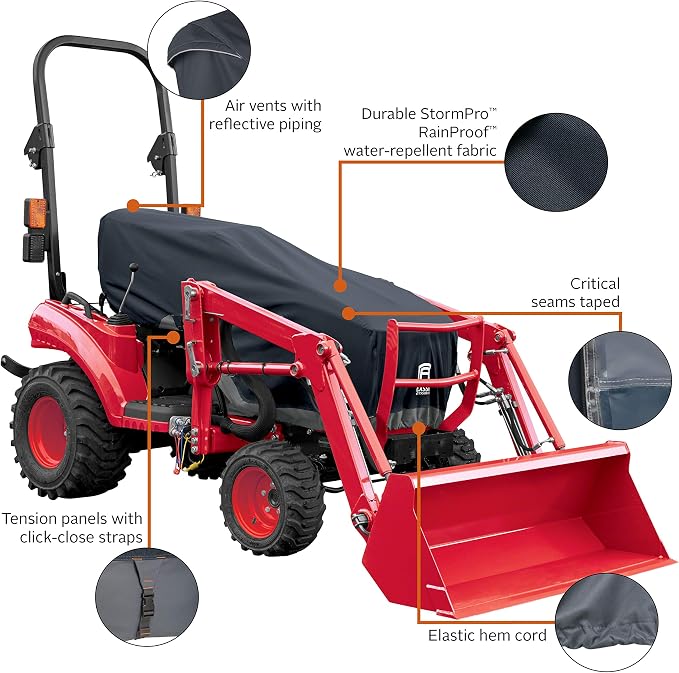 Classic Accessories StormPro Waterproof Heavy-Duty Compact Utility Tractor Cover