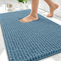 OLANLY Thick Bathroom Rugs 30x20, Extra Soft Absorbent Chenille Bath Rugs, Rubber Backing, Machine Wash Dry, Bath Mats for Bathroom Floor, Tub and Shower, Home Decor Accessories, Airy Blue