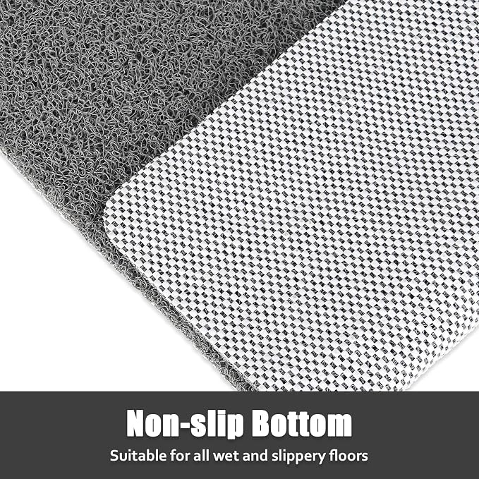 Shower Mat Non Slip - 24x24 Inch Soft Comfort Bath Mat with Drainage Holes, PVC Loofah Massage Bathmat for Shower, Tub, Bathroom, Wet Areas, Quick Drying