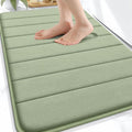OLANLY Memory Foam Bath Mat 32x20, Super Soft Absorbent Bathroom Rugs, Quick Dry, Machine Washable Shower Floor Rugs, Bathmat Carpet, Bathroom Home Decor Accessories, Sage Green