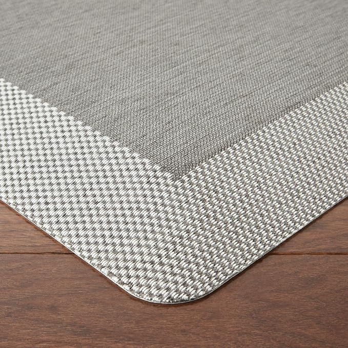 MARTHA STEWART Mira Modern Heathered Anti-Fatigue Air-Infused Kitchen Mat, Grey, 19.6"x32"