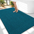 OLANLY Thick Large Bathroom Rugs 59x35, Extra Soft Absorbent Chenille Bath Rugs, Rubber Backing, Machine Wash Dry, Bath Mats for Bathroom Floor, Tub and Shower, Home Decor Accessories, Peacock Blue