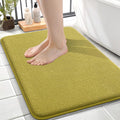 OLANLY Thick Memory Foam Small Bathroom Rugs 24x16, Extra Soft Absorbent Bath Rug, Quick Dry Bath Mat, Non-Slip, Machine Washable Mat for Bathroom, Tub and Shower, Home Decor Accessories, Deep Mustard