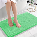 OLANLY Small Bathroom Rugs 24x16, Extra Soft Absorbent Chenille Bath Rugs, Rubber Backing Quick Dry, Machine Washable Bath Mats for Bathroom Floor, Tub and Shower, Home Decor Accessories, Mint Green