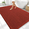 OLANLY Large Bathroom Rugs 70x46, Soft Absorbent Chenille Bath Rugs, Rubber Backing Quick Dry, Machine Washable Bath Mats for Bathroom Floor, Tub and Shower, Home Decor Accessories, Rustic Terracotta