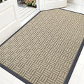 OLANLY Front Door Mat Outside Entrance 59x34, Absorbent, Heavy Duty Sturdy Natural Rubber Doormat Indoor Outdoor, Stain and Fade Resistant, Non-Slip Backing Low Profile Floor Mat for Entryway, Beige