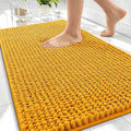 OLANLY Thick Bathroom Rugs 30x20, Extra Soft Absorbent Chenille Bath Rugs, Rubber Backing, Machine Wash Dry, Bath Mats for Bathroom Floor, Tub and Shower, Home Decor Accessories, Golden Yellow