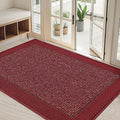 BEQHAUSE Indoor Door Mat 32" x 48", Dirt Trapper Door Mats Non-Slip Entryway Rugs Washable, Resist Dirt Absorbent Welcome Mat, Low Profile Floor Mats for Front Back Door and Entryway, Red