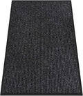 Indoor Outdoor Door Mat, 5' x 3' Doormat for Entryway, Rubber Backing Non Slip Front Door Mat Outside Entrance, Super Absorbent Commercial Floor Mat for Home Office, Black