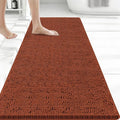 Bcoimo 48x24 Chenille Bath Mat – Non-Slip with Backing Bath Rug Ultra-Absorbent and Machine Washable Bathroom Mat Quick-Dry Design. Ideal for Bathroom Shower and Tub Areas