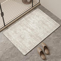 Mecko Bath Mat, Ultra Absorbent Quick Dry Bathroom Floor Mats-Rubber Non-Slip Thin Bathroom Rug Fit Under Door, Faux Suede Surface Shower Rug for Bathtub, Sink, Shower Room(Beige/Brown,20"x32")