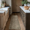 Vintage Kitchen Mats for Floor Anti Fatigue Waterproof Kitchen Rug Brown Cushioned Non-Slip Kitchen Mats Comfort Standing Mat for Sink Laundry Office 17.3"×47"