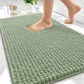 OLANLY Thick Bathroom Rugs 34x21, Extra Soft Absorbent Chenille Bath Rugs, Rubber Backing, Machine Wash Dry, Bath Mats for Bathroom Floor, Tub and Shower, Home Decor Accessories, Sage Green