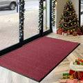 MaxMat® Extra Large Commercial Door Mat, Rubber Border Heavy Duty Door Mat, Waterproof, Low-Profile, Easy to Clean, Rubber Entry Mat. (Red, 3 x 5 Feet)