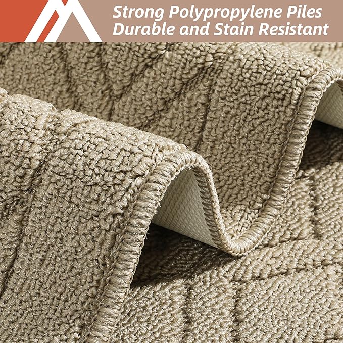COSY HOMEER-Kitchen-Rugs-and-Mats 20"x30" Non Slip Kitchen Mats for Floor Absorbent Kitchen Rug Washable Kitchen Standing Floor Mat for Sink Mat,Throw Rug,Entry,Laundry,Beige