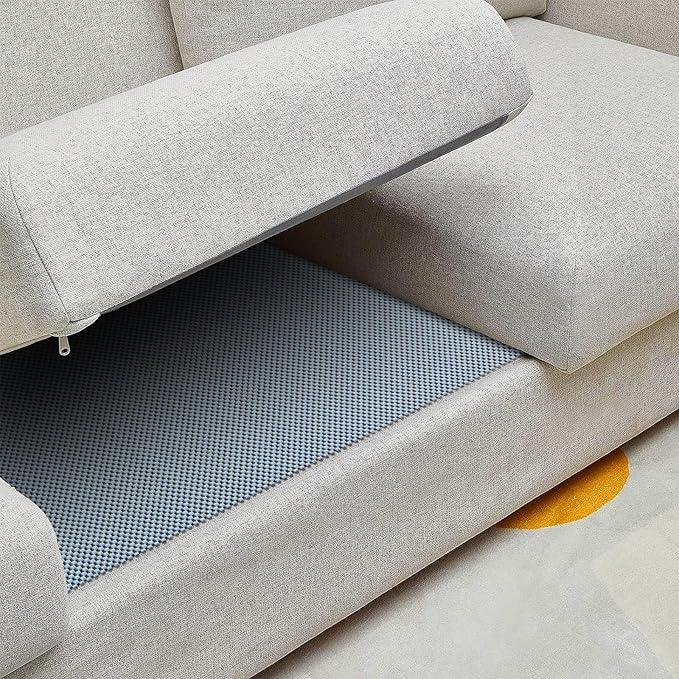 Veken 2x3 Ft Rug Pad Gripper for Hardwood Floors, Non Slip Grey Blue Rug Pads for Area Rugs, Thick Rug Grippers for Tile Floors, Under Carpet Anti Skid Mat, Keep Your Rugs Safe and in Place