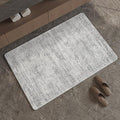 Mecko Bath Mat, Ultra Absorbent Quick Dry Bathroom Floor Mats-Rubber Non-Slip Thin Bathroom Rug Fit Under Door, Faux Suede Surface Shower Rug for Bathtub, Sink, Shower Room(Grey/Cream,20"x32")
