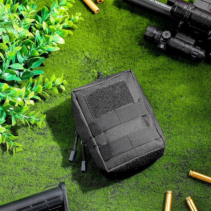 8 Pcs Molle Pouches Tactical Molle Pouch Vest Pouch Cell Phone Belt Pouch Waterproof Waist Bag Pack Utility EDC Pouch Bag Compact Accessories Gadget Pocket Organizer