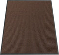 Indoor Outdoor Door Mat, 5' x 4' Doormat for Entryway, Rubber Backing Non Slip Front Door Mat Outside Entrance, Super Absorbent Commercial Floor Mat for Home Office, Brown