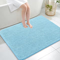 OLANLY Large Bathroom Rugs 40x32, Extra Soft Absorbent Chenille Bath Rugs, Rubber Backing Quick Dry, Machine Washable Bath Mats for Bathroom Floor, Tub and Shower, Home Decor Accessories, Sky Blue