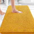 OLANLY Bathroom Rugs 30x18, Extra Soft Absorbent Chenille Bath Rugs, Rubber Backing Quick Dry, Machine Washable Bath Mats for Bathroom Floor, Tub and Shower, Home Decor Accessories, Golden Yellow