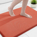 Smiry Memory Foam Bath Mat 36x24, Extra Soft and Absorbent Bathroom Mats, Non Slip Washable Carpet for Floor, Shower and Tub, Coral