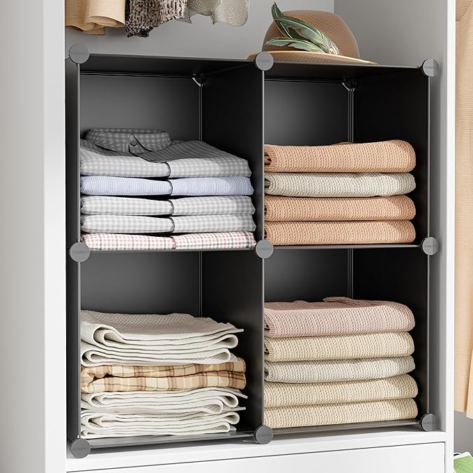 HOMIDEC 6-Cube Storage Organizer, Closet Organizer Storage Cabinet Shelf Bookcase Bookshelf,Storage Cubes Organizers Cabinet for Kids,Closet, Bedroom,Bathroom