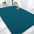 OLANLY Thick Large Bathroom Rugs 70x46, Extra Soft Absorbent Chenille Bath Rugs, Rubber Backing, Machine Wash Dry, Bath Mats for Bathroom Floor, Tub and Shower, Home Decor Accessories, Peacock Blue