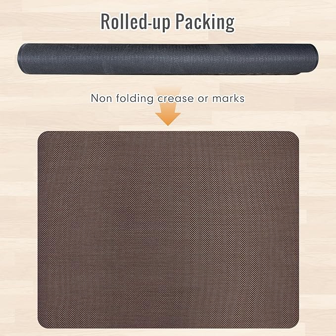 Office Chair Mat for Hard Floors,40"x48" Anti-Slip Waterproof Hardwood Floor Chair Mat,Heavy Duty Floor Protector Rolling Chairs for Home Office(Coffee)