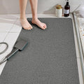 Shower Mat Non Slip 58x32 Inch, Quick Drying PVC Loofah Bath Mats, Easy Clean Soft Bathroom Rugs for Tub Floor, Shower, Grey