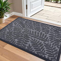 OLANLY Door Mat Indoor Outdoor Entrance, 36x24, Waterproof All-Weather All-Season Doormat, Sturdy Natural Rubber, Stain and Fade Resistant, Low Profile, Easy Clean Patio Entryway Mat, Medium Grey