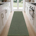 BEQHAUSE Kitchen Runner Rugs 32"x84", Non-Slip Kitchen Mats for Floor, Super Absorbent and Stain Resistant Kitchen Rug, Machine Washable Rugs for Kitchen, Hallway, Laundry & Sink, Green