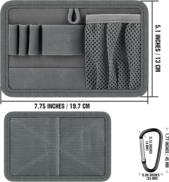 bvya Tactical Bag Insert Modular Panel Organizer Utility Admin Pouch Hook Fasteners for Gadgets