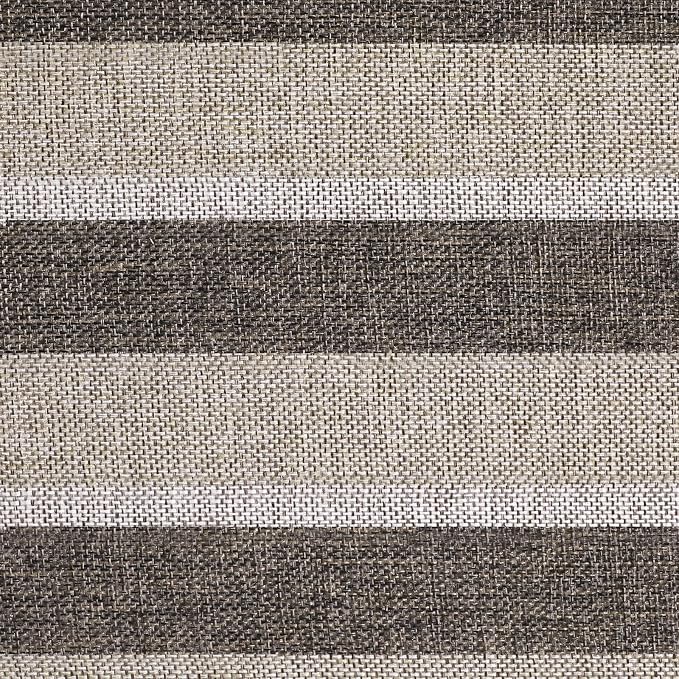 AAAAAcessories D-Shaped Chair Cushions, 2" Thick Dining Chair Pads with Ties and Removable, Machine-Washable Cover, 17" x 16", Set of 4, Boldstripes Chocolate/Beige