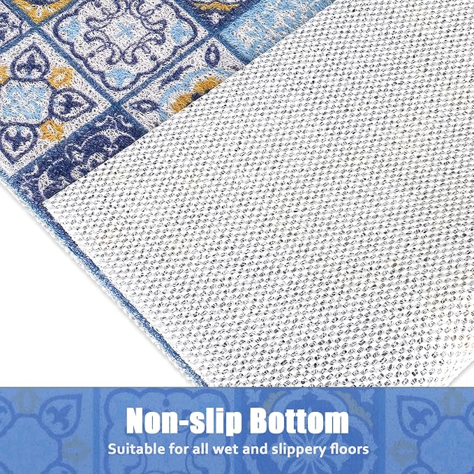Shower Mat Bathtub Mat Non-Slip - 36x36 Inch, Soft Comfort Bath Mat with Drainage Holes, PVC Loofah Massage Bathmat for Shower, Tub, Bathroom, Wet Areas, Quick Drying