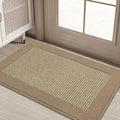 BEQHAUSE Indoor Door Mat 20" x 32", Dirt Trapper Door Mats Non-Slip Entryway Rugs Washable, Resist Dirt Absorbent Welcome Mat, Low Profile Floor Mats for Front Back Door and Entryway, Beige