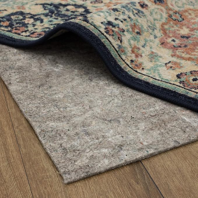 Mohawk Home Non Slip Rug Pad 8' 2" x 11' 8"- 1/4" Thick Felt + Latex Rubber Gripper - Dual Surface Cushion for Hardwood, Carpet, Tile Floors, Made in USA