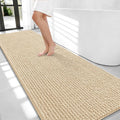 OLANLY Thick Bathroom Runner Rugs 70x24, Extra Soft Absorbent Chenille Bath Rugs, Rubber Backing, Machine Wash Dry, Long Bath Mats for Bathroom Floor, Tub and Shower, Home Decor Accessories, Beige
