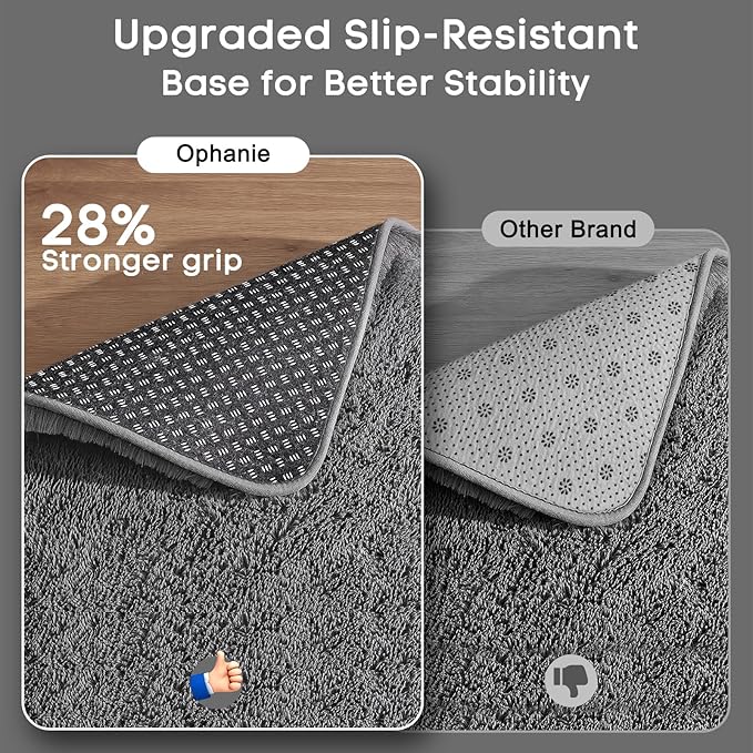 Ophanie Area Rugs 9x12 Living Room, Large Grey Bedroom Carpet, Big Shag Indoor Thick Soft Nursery Rug, Gray Fluffy Carpets for Boy and Girls Room Dorm Home Decor Aesthetic