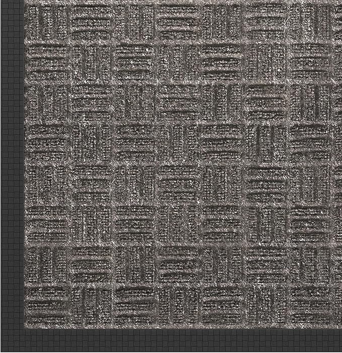 Ottomanson Scraper Doormat – Indoor Outdoor Entry Rug with Rubber Backing & Dirt-Trapping Polyester Pile, Non-Slip Front Door Mat for Mud & Pet Traffic – 24" x 36", Charcoal