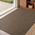 LEKEEPGO Door Mat 32"x47", Non Slip Door Mat Indoor Entrance, Rubber Backing Front Indoor Doormat Washable Absorbent Low-Profile Entryway Entry Resist Dirt Inside Door Mats, Brown