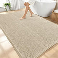 OLANLY Large Bathroom Rugs 70x46, Extra Soft Absorbent Chenille Bath Rugs, Rubber Backing Quick Dry, Machine Washable Bath Mats for Bathroom Floor, Tub and Shower, Home Decor Accessories, Sand