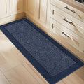 BEQHAUSE Kitchen Runner Rugs 24"x60", Kitchen Rugs Non-Slip Kitchen Mats for Floor, Absorbent and Stain Resistant Kitchen Mats, Machine Washable Rug for Kitchen, Hallway, Laundry & Sink, Blue