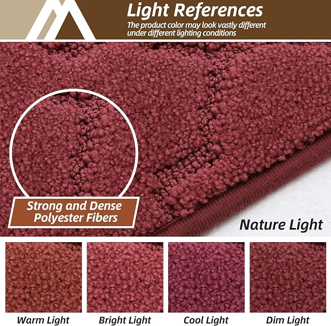 COSY HOMEER Kitchen Rugs 24"x36" Non-Slip Washable Kitchen Mats for Floor Absorbent Kitchen Carpet Soft Rugs for Kitchen,Sink Mat,Entrance,Area Rug,Red