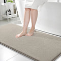 OLANLY Thick Memory Foam Bathroom Runner Rugs 59x24, Extra Soft Absorbent Long Bath Rug, Quick Dry, Non-Slip, Machine Washable Bath Mat for Bathroom, Tub and Shower, Home Decor Accessories, Warm Taupe