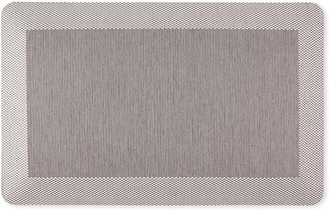 MARTHA STEWART Mira Modern Heathered Anti-Fatigue Air-Infused Kitchen Mat, Grey, 19.6"x32"