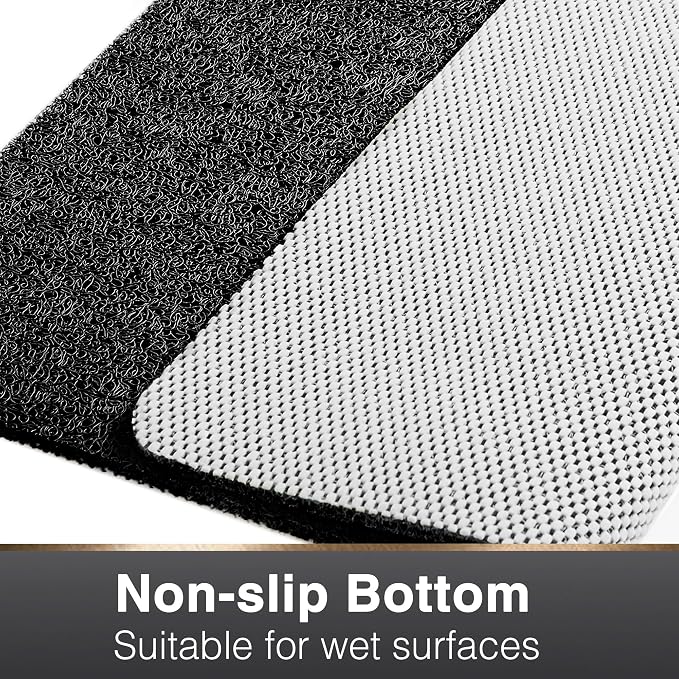 Asvin Soft Textured Bath, Shower, Tub Mat, 24x32 Inch, Phthalate Free, Non Slip Comfort Bathtub Mats with Drain, PVC Loofah Bathroom Mats for Wet Areas, Quick Drying