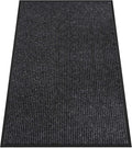 Indoor Outdoor Door Mat, 8' x 4' Doormat for Entryway, Rubber Backing Non Slip Front Door Mat Outside Entrance, Super Absorbent Commercial Floor Mat for Home Office, Black